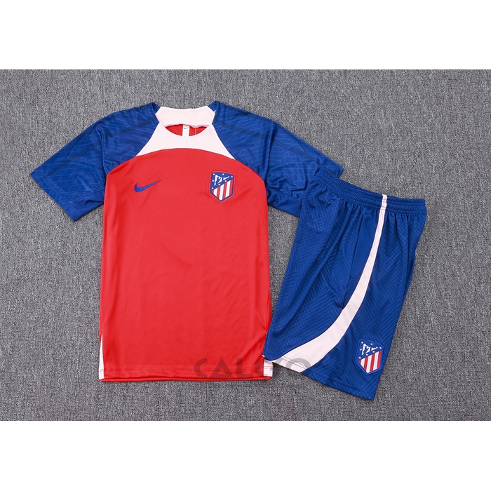 Tuta da Track Atletico Madrid Manica Corta 2023-2024 Rosso - Pantaloncini